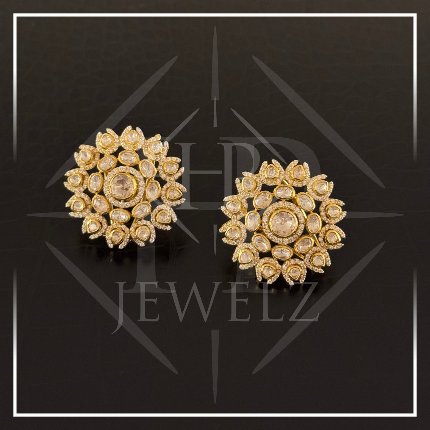 Gold Plated Moissanite Earrings