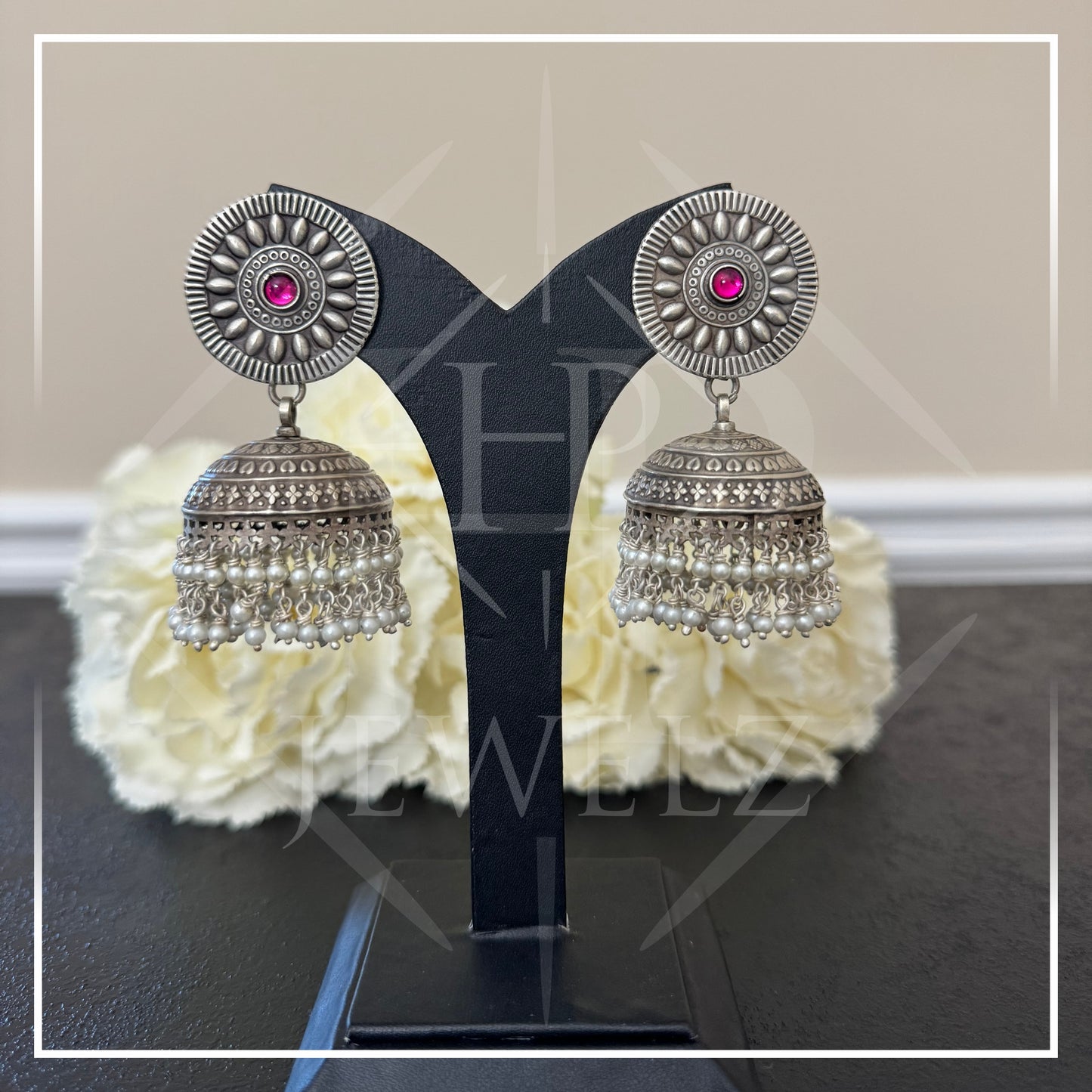 Silver Layered Jhumka