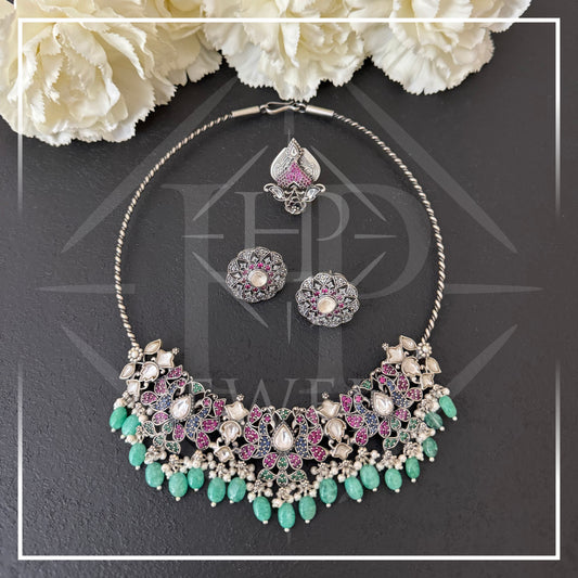 Floral Brilliance Hasli Set